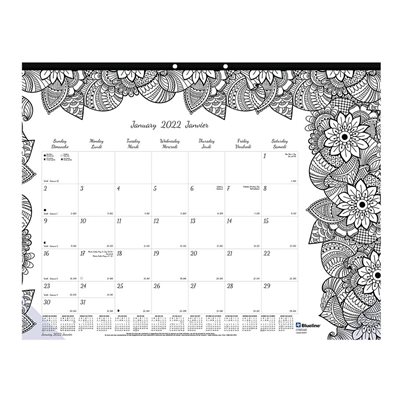 Calendrier sous-main mensuel DoodlePlan™ (2023)